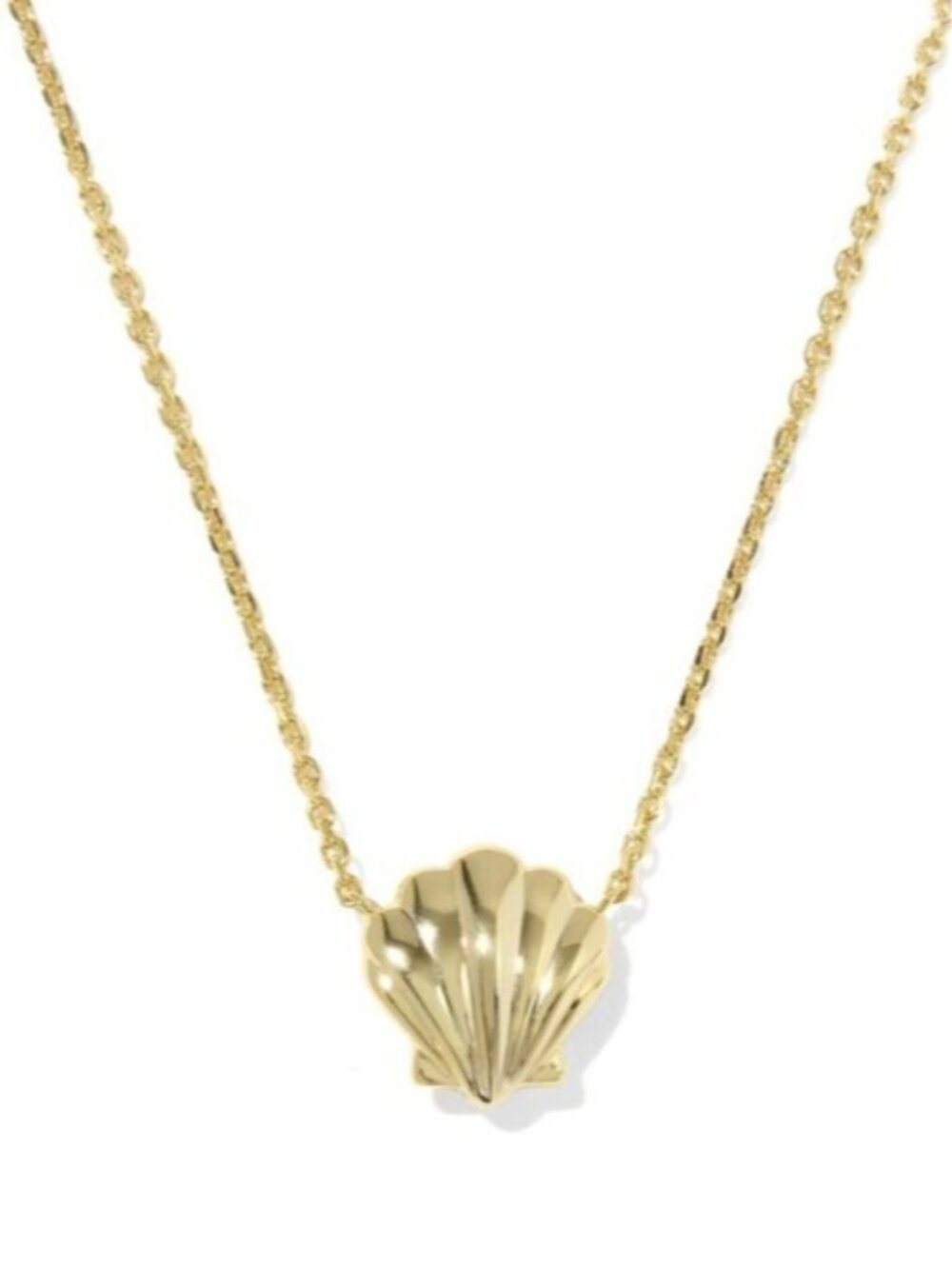 Kendra Scott x Brynne Shell Gold Short Pendant Necklace - Picture 2 of 3